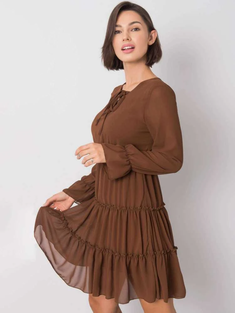 Italy Moda Suknelė-DHJ-SK-12310.61P-ruda