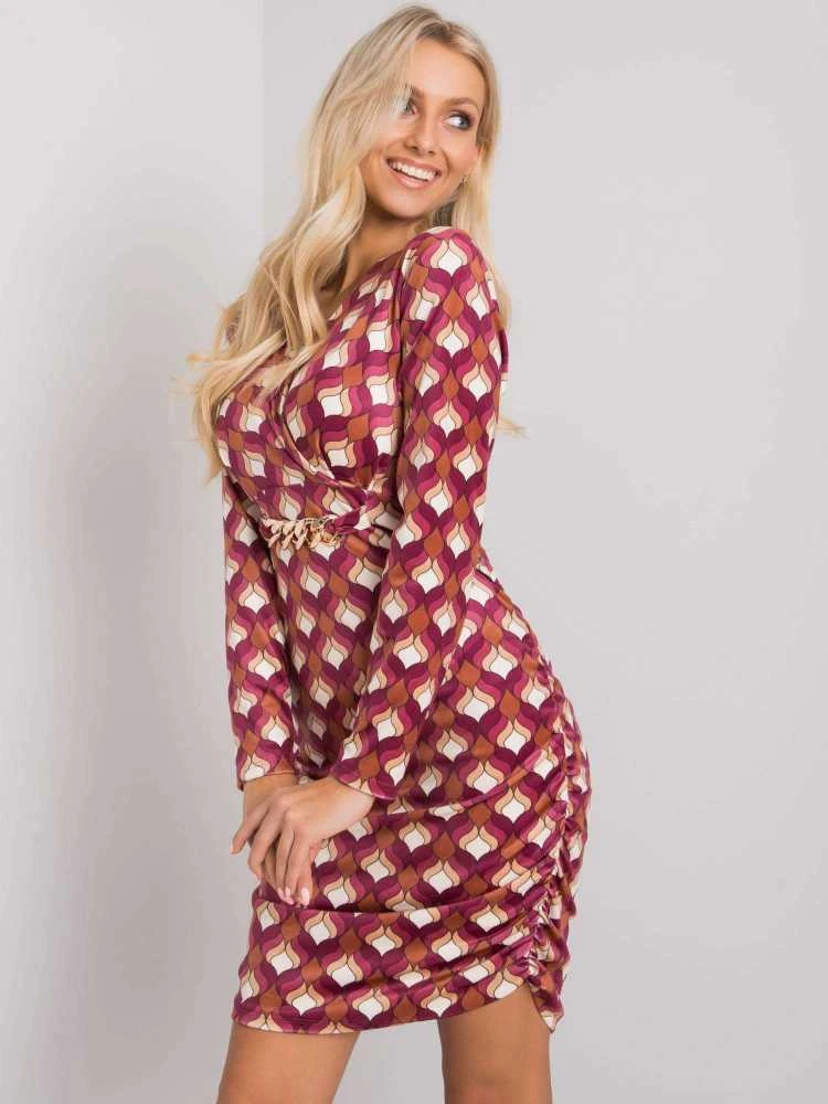 Italy Moda Suknelė-DHJ-SK-12695.26P-tamsiai rožinė