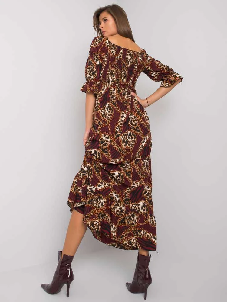 Italy Moda Suknelė-DHJ-SK-13965.71P-bordo