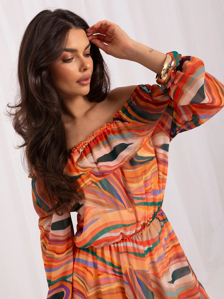 Italy Moda Suknelė-DHJ-SK-15015-1.48P-oranžinė