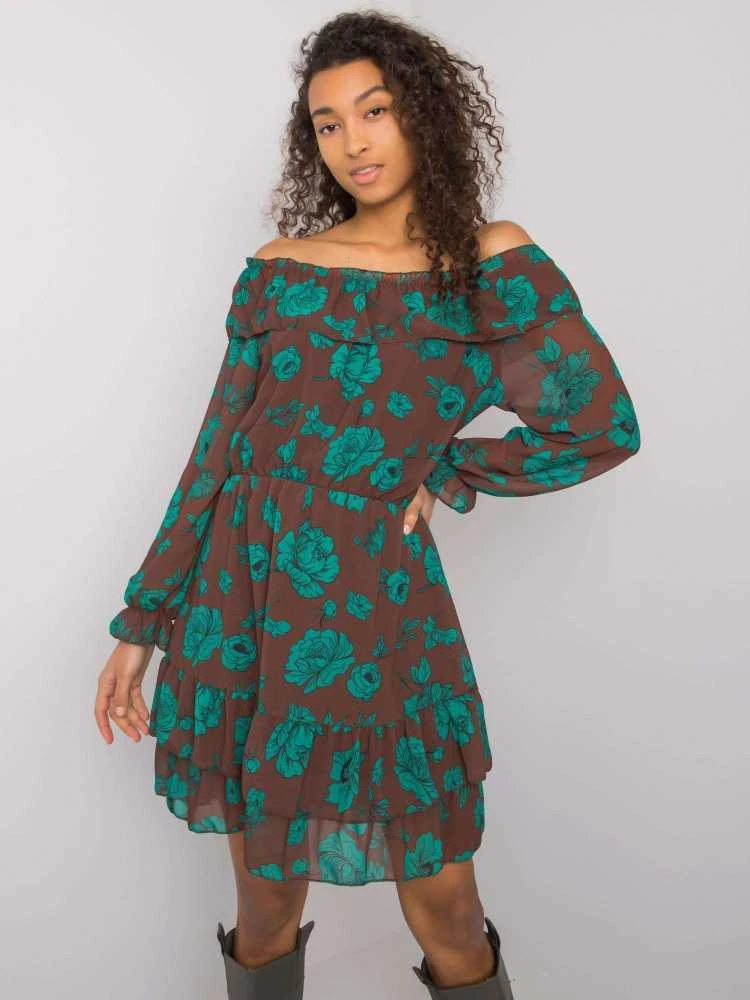 Italy Moda Suknelė-DHJ-SK-15015.56P-ruda