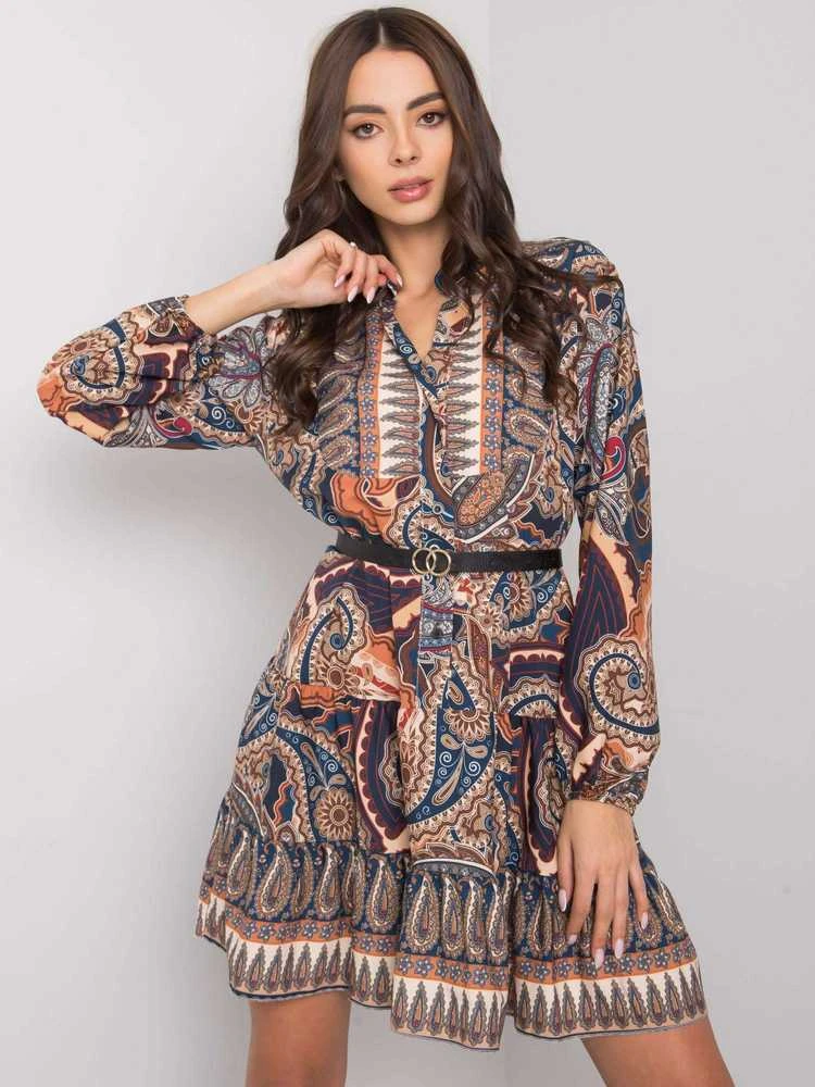Italy Moda Suknelė-DHJ-SK-15053.61-tamsiai mėlyna