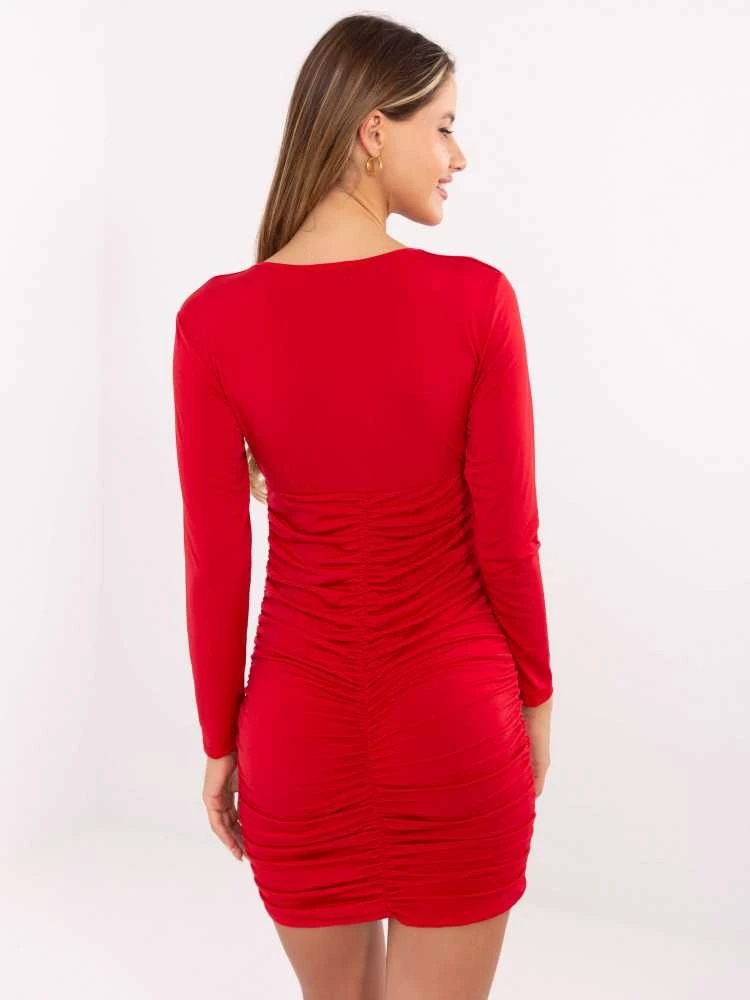 Italy Moda Suknelė-DHJ-SK-15352.51P-raudona