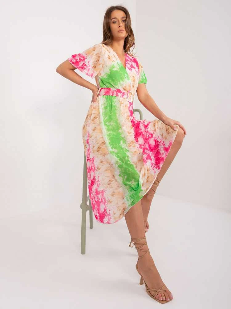Italy Moda Suknelė-DHJ-SK-15967-2,86-tamsiai rožinė