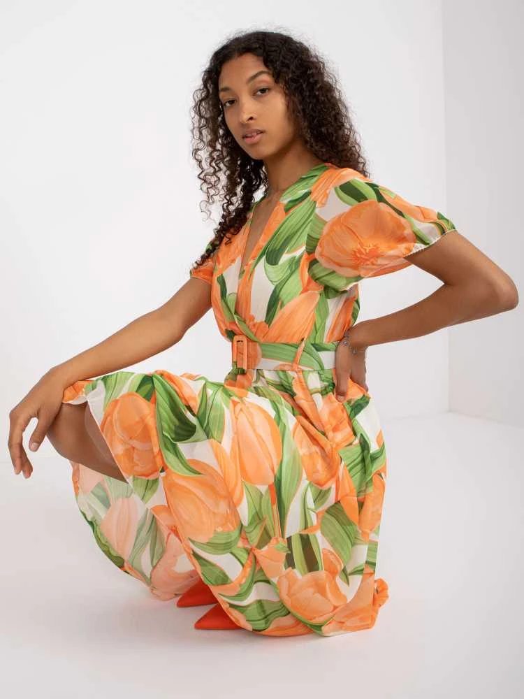 Italy Moda Suknelė-DHJ-SK-15967.54P-oranžinė