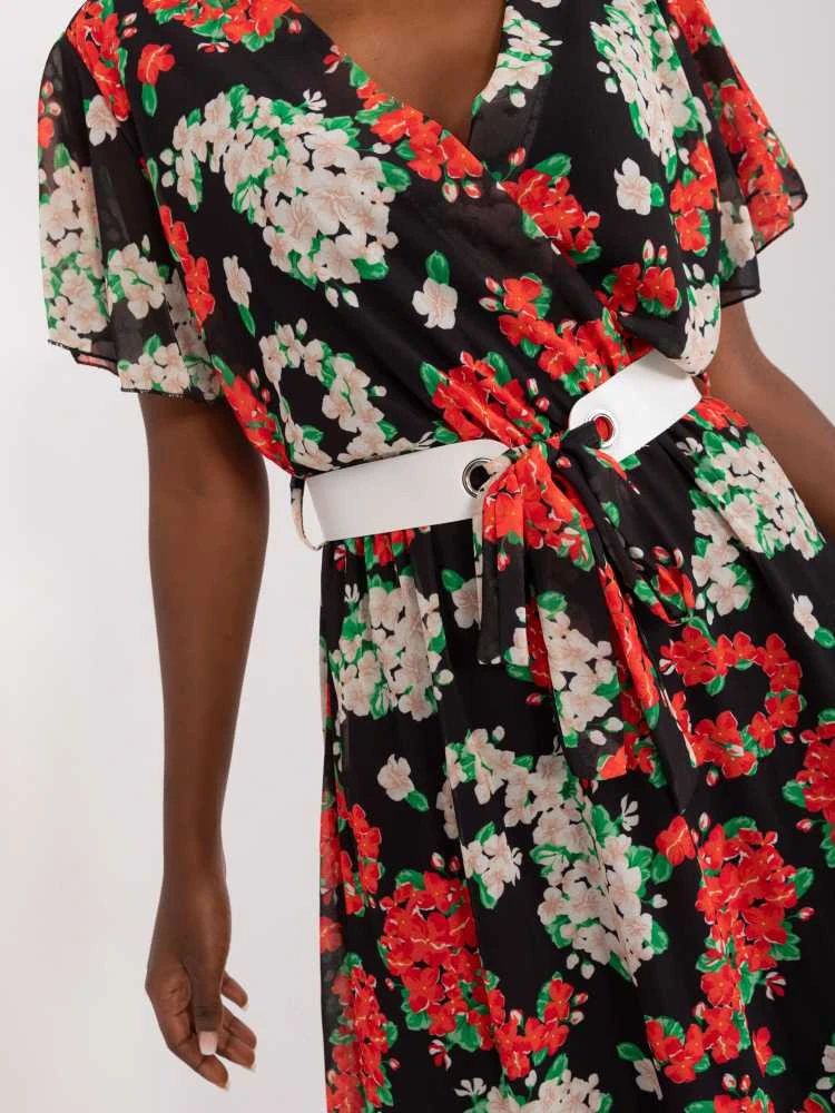 Italy Moda Suknelė-DHJ-SK-17258.01-juoda-raudona