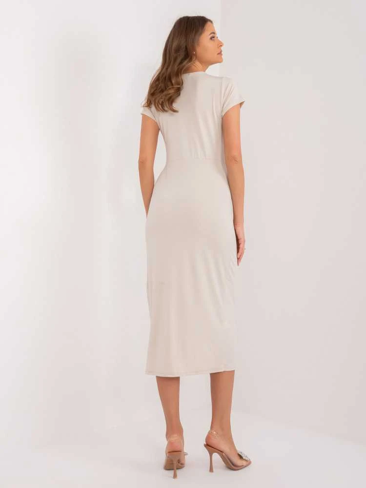 Italy Moda Suknelė-DHJ-SK-17302K.93-šviesiai smėlio spalvos
