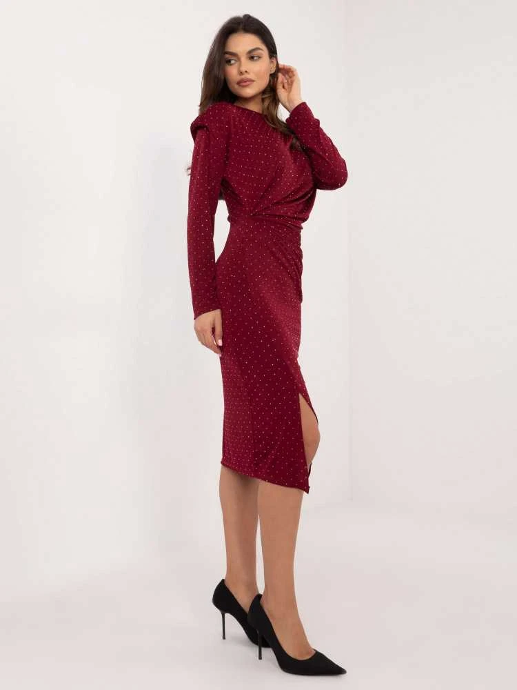 Italy Moda Suknelė-DHJ-SK-18206.67-bordo