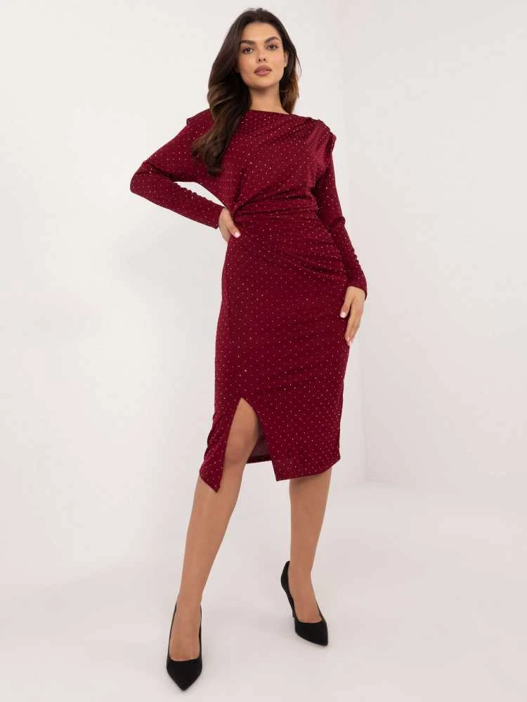 Italy Moda Suknelė-DHJ-SK-18206.67-bordo