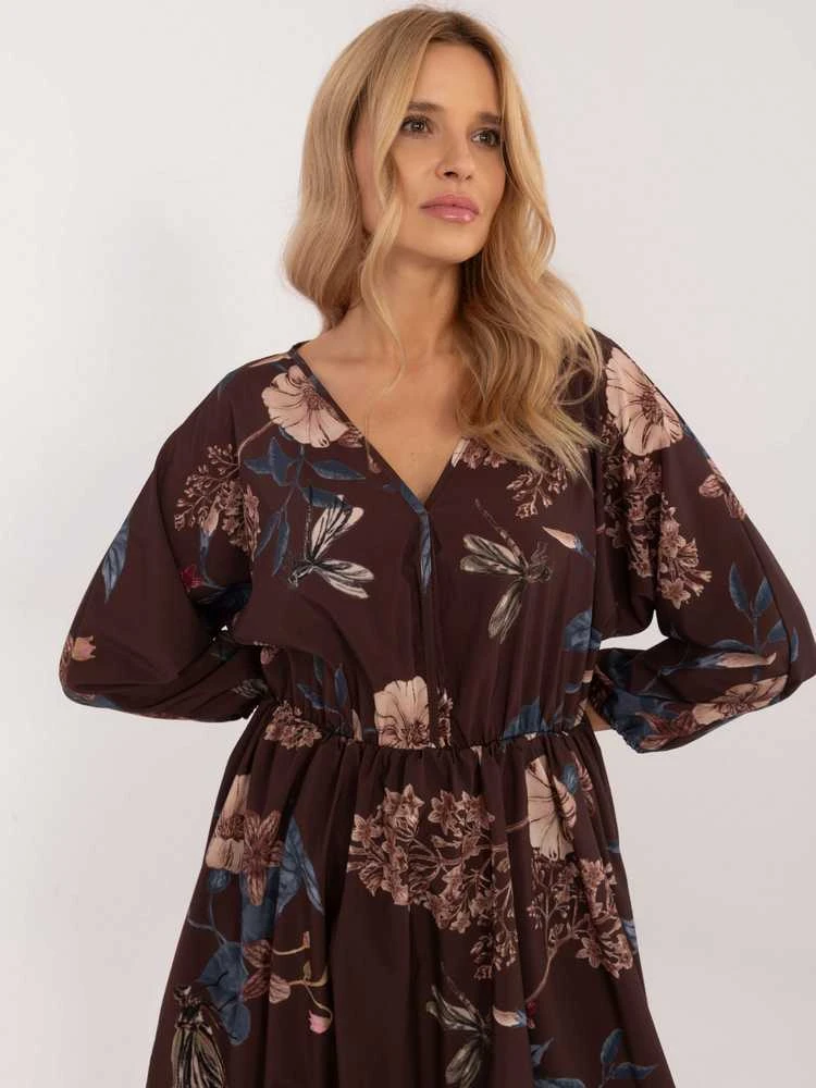 Italy Moda Suknelė-DHJ-SK-19861-3.11-ruda