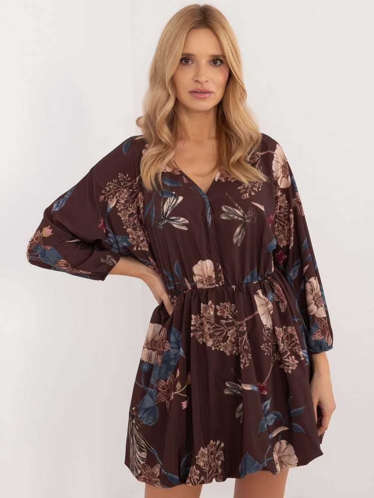 Italy Moda Suknelė-DHJ-SK-19861-3.11-ruda
