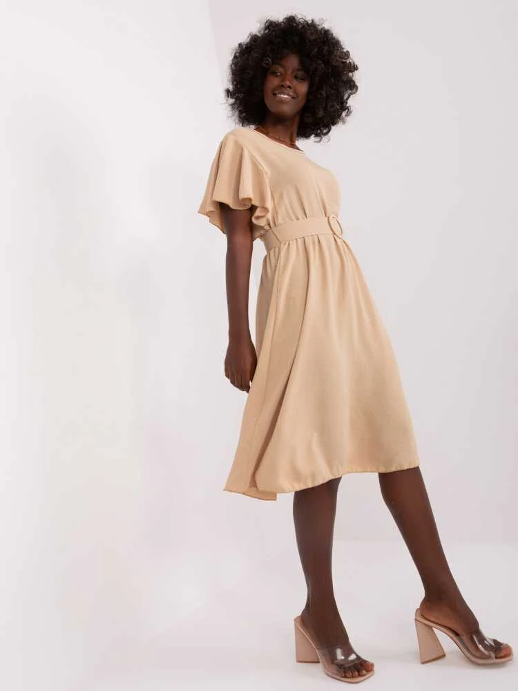 Italy Moda Suknelė-DHJ-SK-5648.07-smėlio spalvos