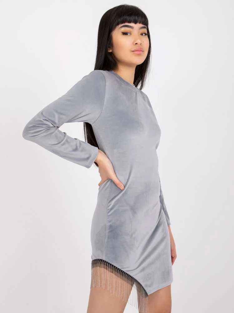 Italy Moda Suknelė-DHJ-SK-6509.82P-pilka