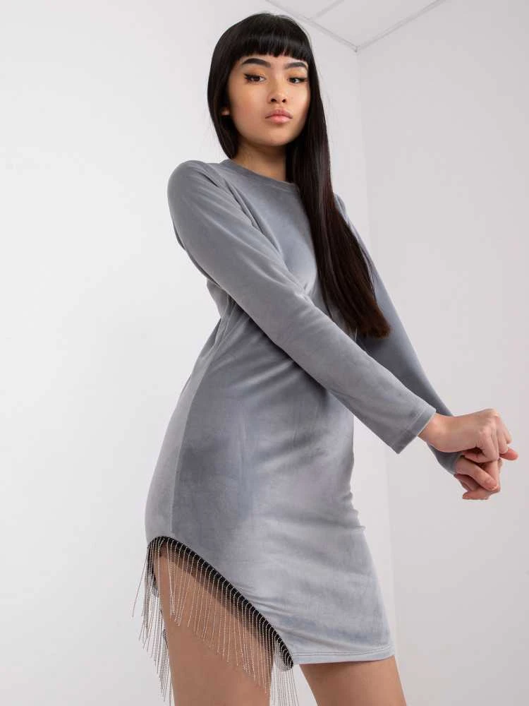 Italy Moda Suknelė-DHJ-SK-6509.82P-pilka