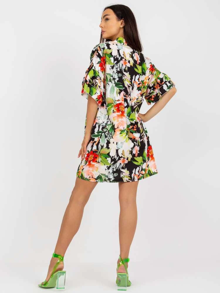 Italy Moda Suknelė-DHJ-SK-6871-2.91P-juoda-žalia