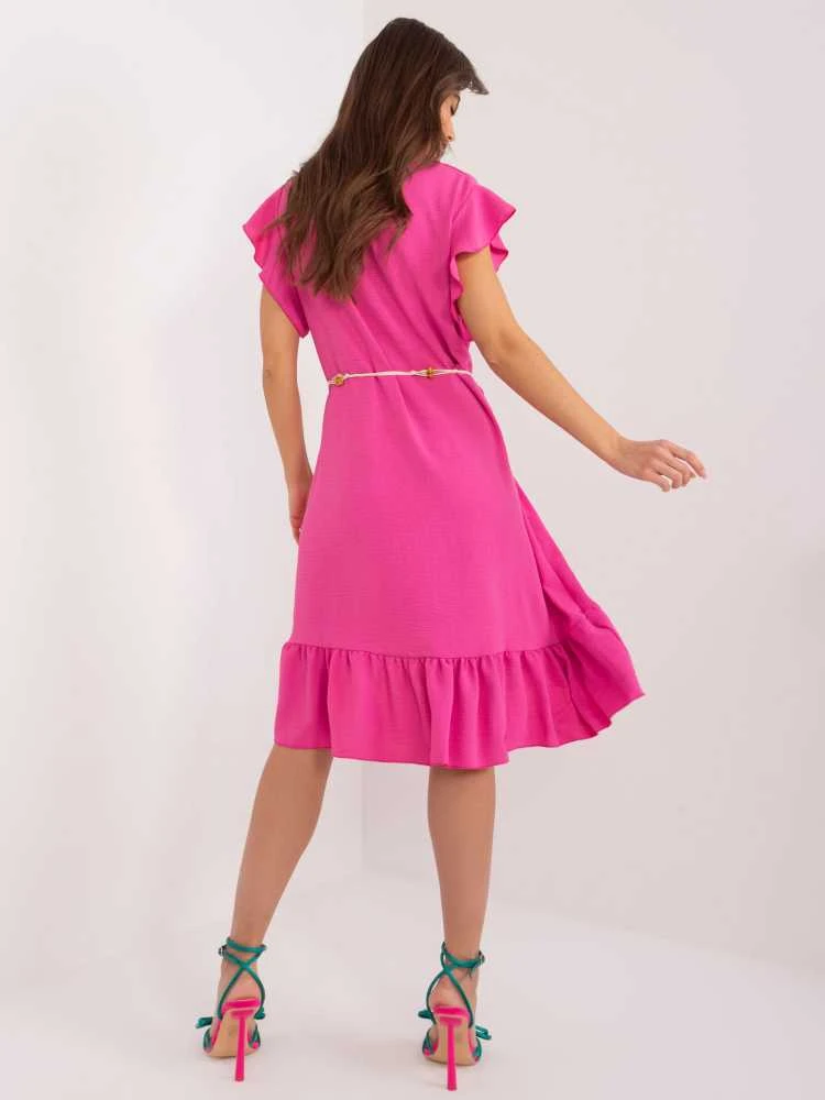 Italy Moda Suknelė-DHJ-SK-8921.21-tamsiai rožinė
