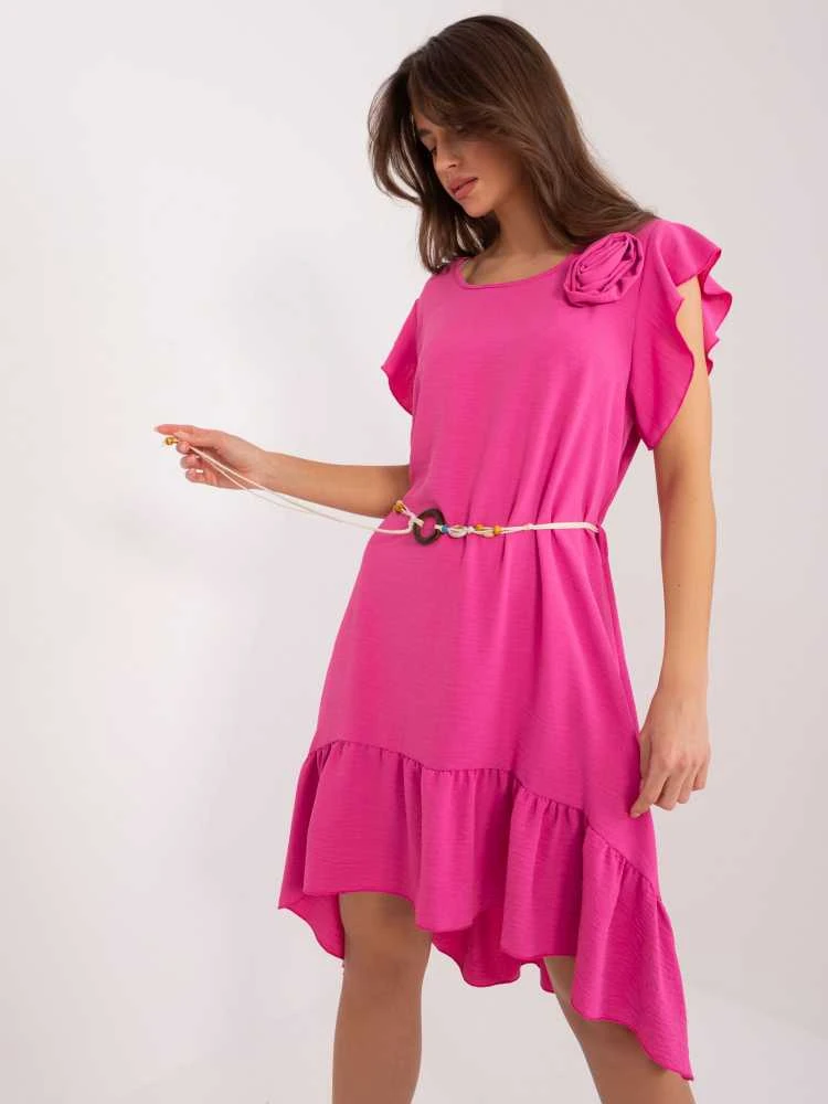Italy Moda Suknelė-DHJ-SK-8921.21-tamsiai rožinė