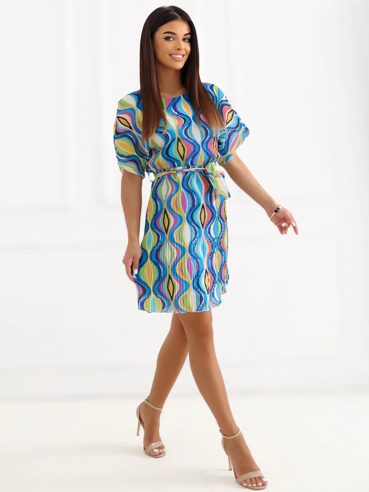 Italy Moda Suknelė-DHJ-SK-9651.51-mėlyna
