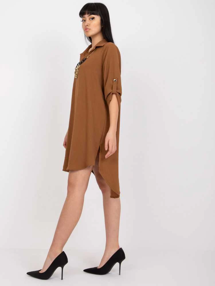 Italy Moda Suknelė-DHJ-SK-V2209.94-ruda