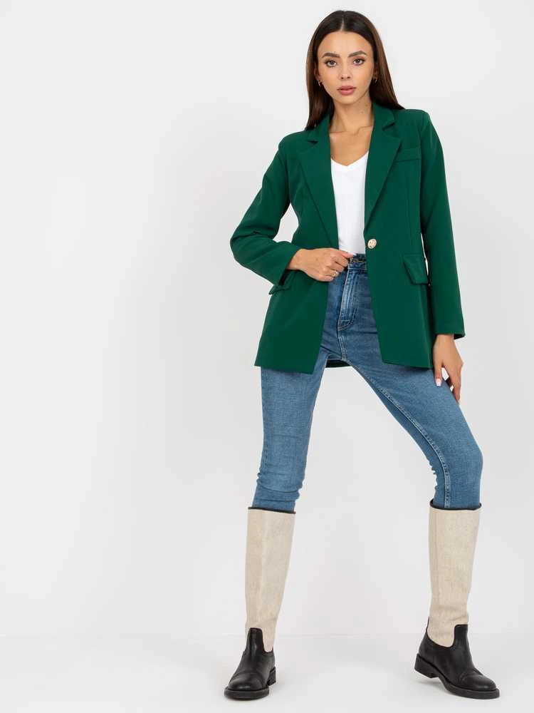 Italy Moda Švarkas moterims DHJ-MA-15556.22X-tamsiai žalia