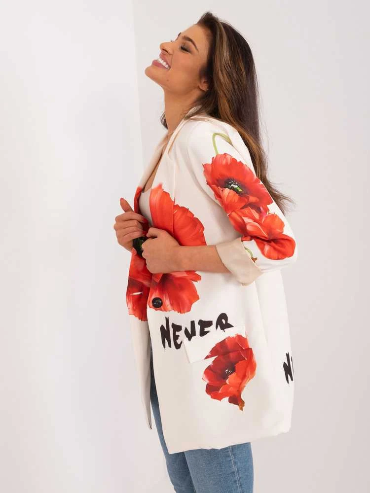 Italy Moda Švarkas moterims DHJ-MA-18525-2,36-ekru