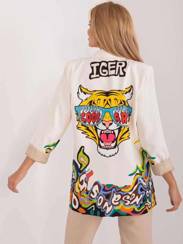 Italy Moda Švarkas moterims -DHJ-MA-18525-7,67-ekru