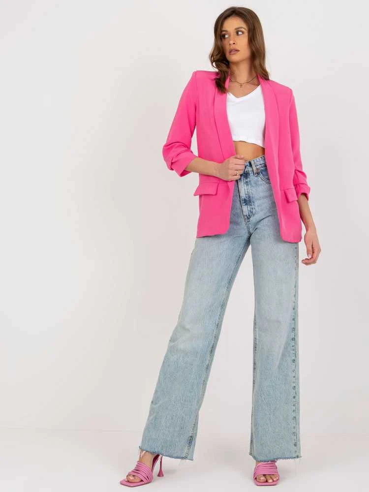 Italy Moda Švarkas moterims DHJ-MA-7684.15P-ciemny rožinė
