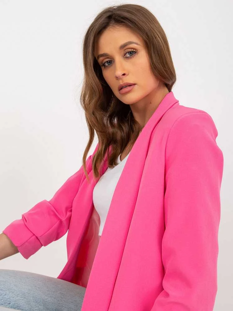 Italy Moda Švarkas moterims DHJ-MA-7684.15P-ciemny rožinė