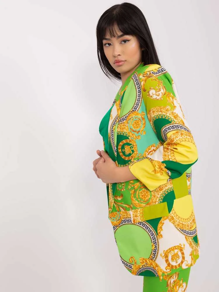 Italy Moda Švarkas moterims -DHJ-MA-7684B-3.95P-Šviesiai žalia