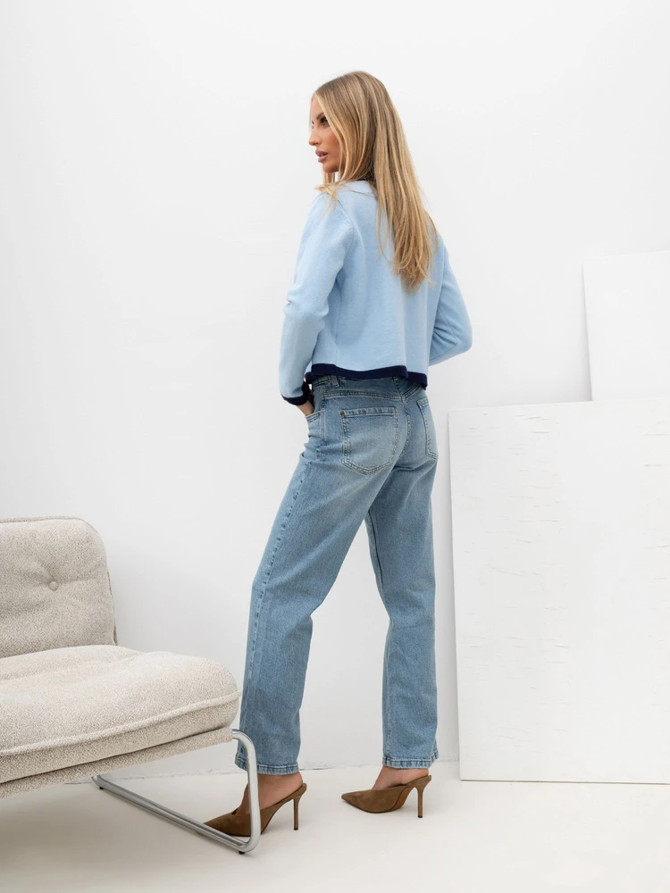 Italy Moda Sweter-IR-SW-3195.27-šviesiai mėlyna