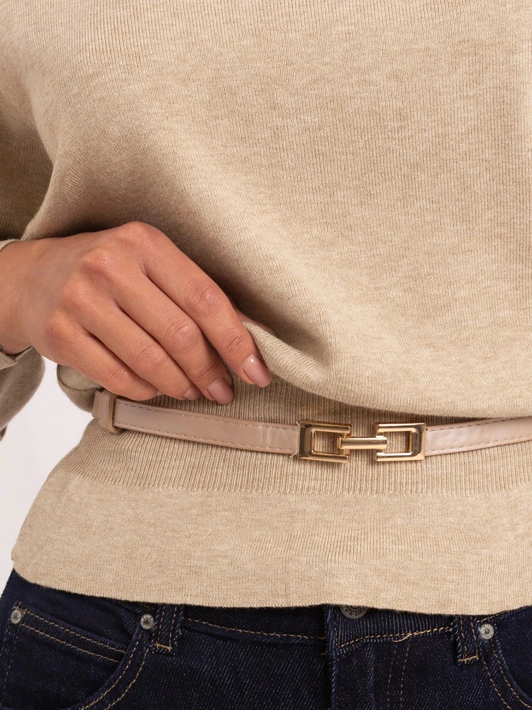 Italy Moda Sweter-IR-SW-3202.98-smėlio spalva
