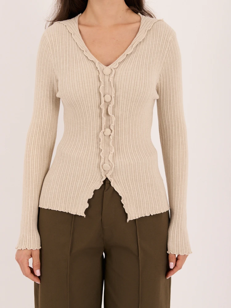 Italy Moda Sweter-IR-SW-55009.18-smėlio spalva