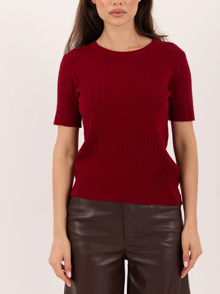 Italy Moda Sweter-IR-SW-57811.76-ciemny raudona