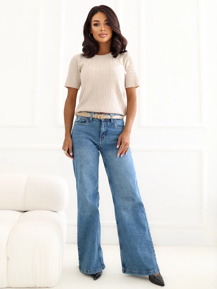 Italy Moda Sweter-IR-SW-57811.76-smėlio spalva