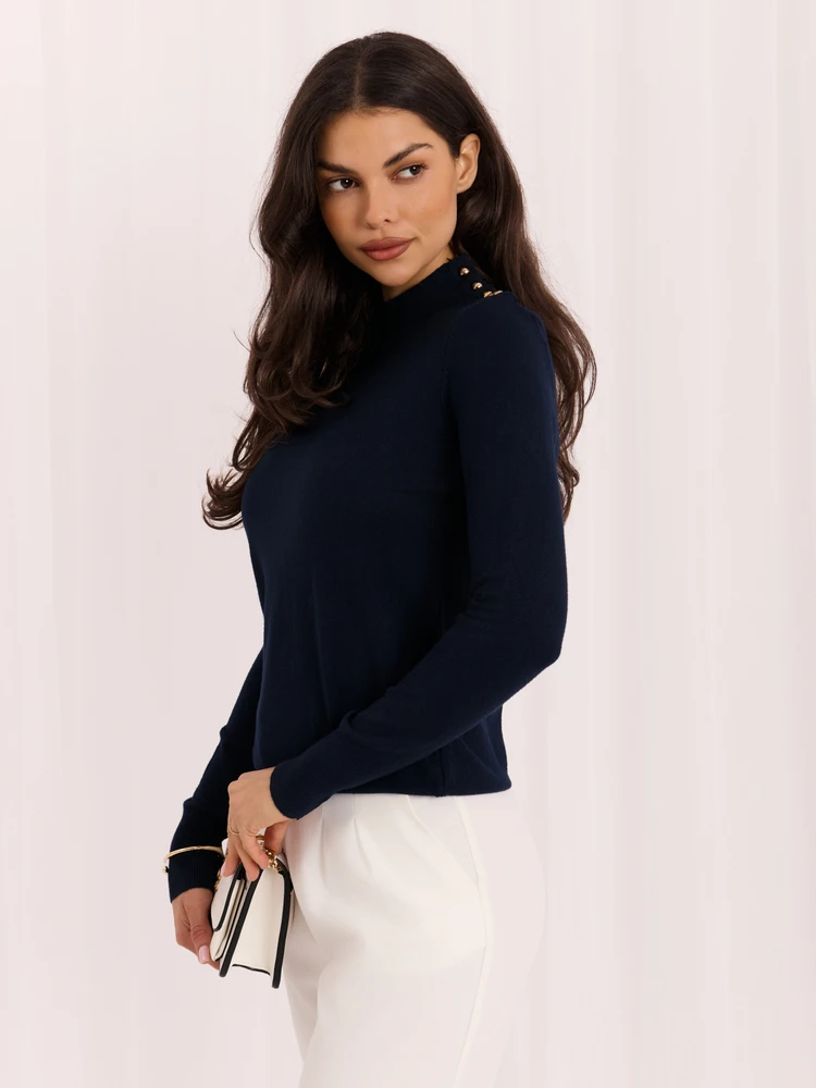 Italy Moda Sweter-IR-SW-57816.11-tamsiai mėlyna