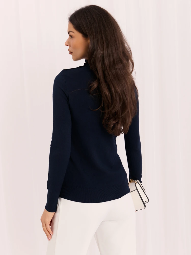Italy Moda Sweter-IR-SW-57816.11-tamsiai mėlyna