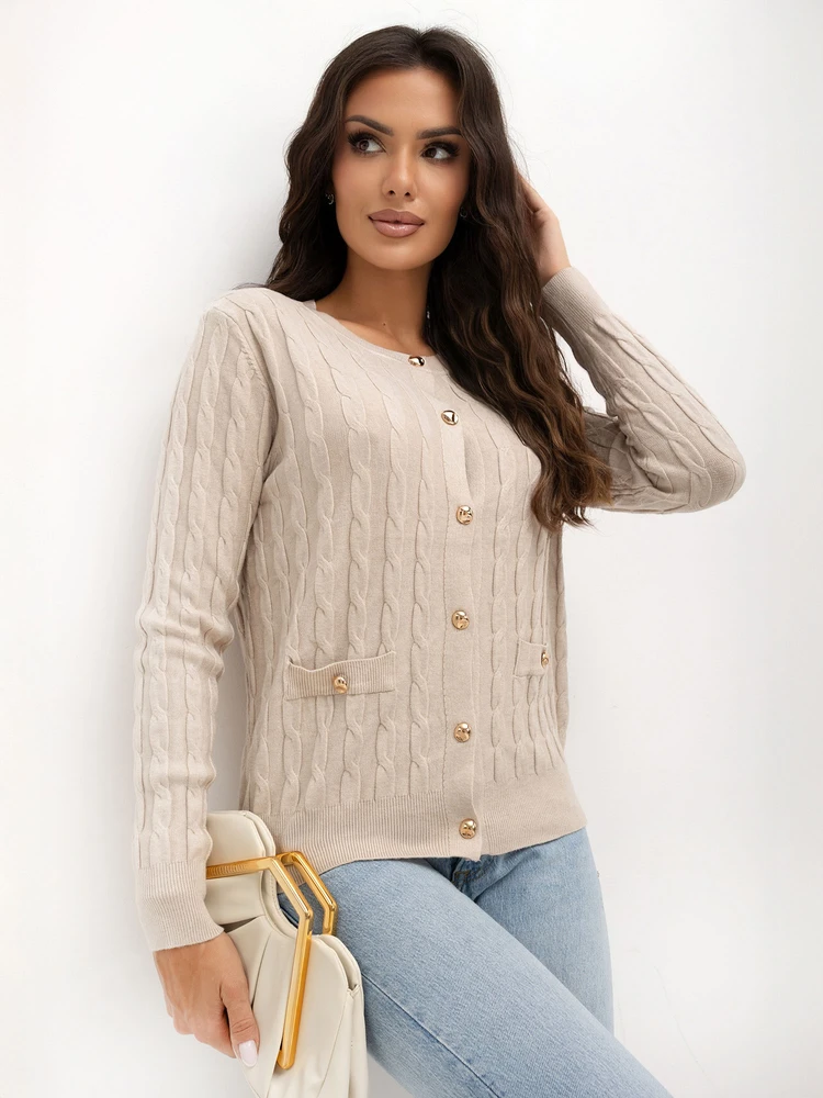 Italy Moda Sweter-IR-SW-57822.01P-smėlio spalva