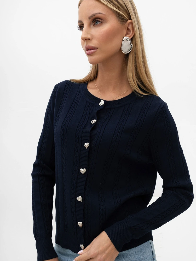Italy Moda Sweter-IR-SW-57852.71-tamsiai mėlyna