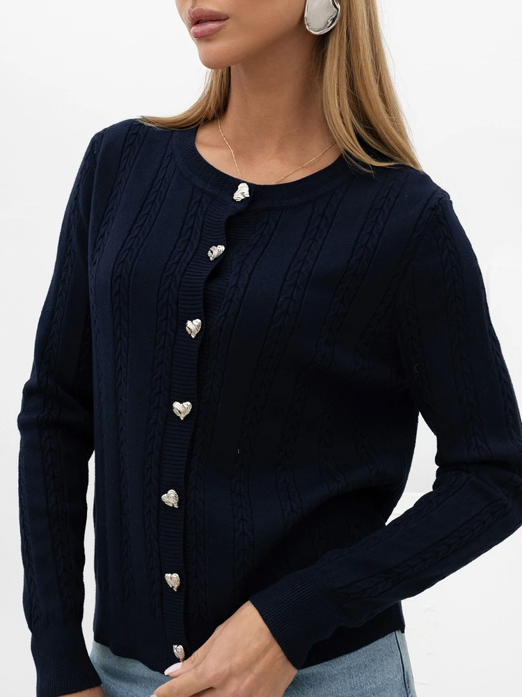 Italy Moda Sweter-IR-SW-57852.71-tamsiai mėlyna