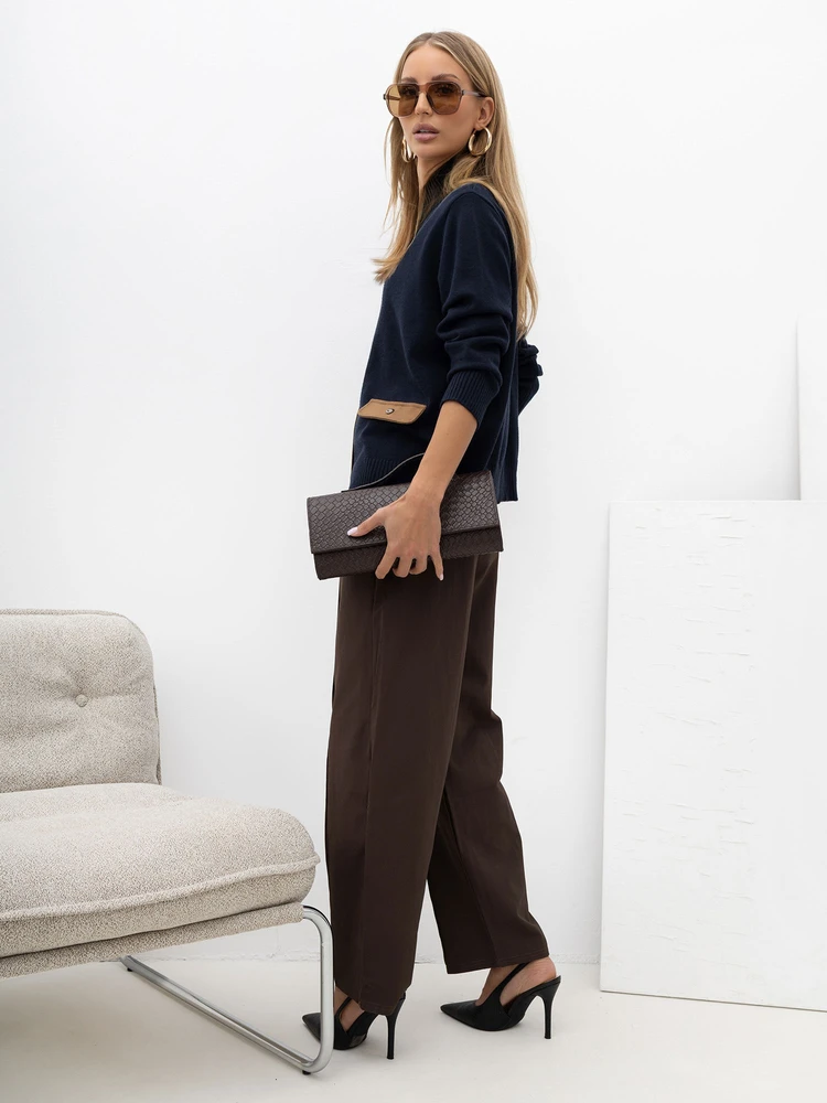 Italy Moda Sweter-IR-SW-57915.85-tamsiai mėlyna