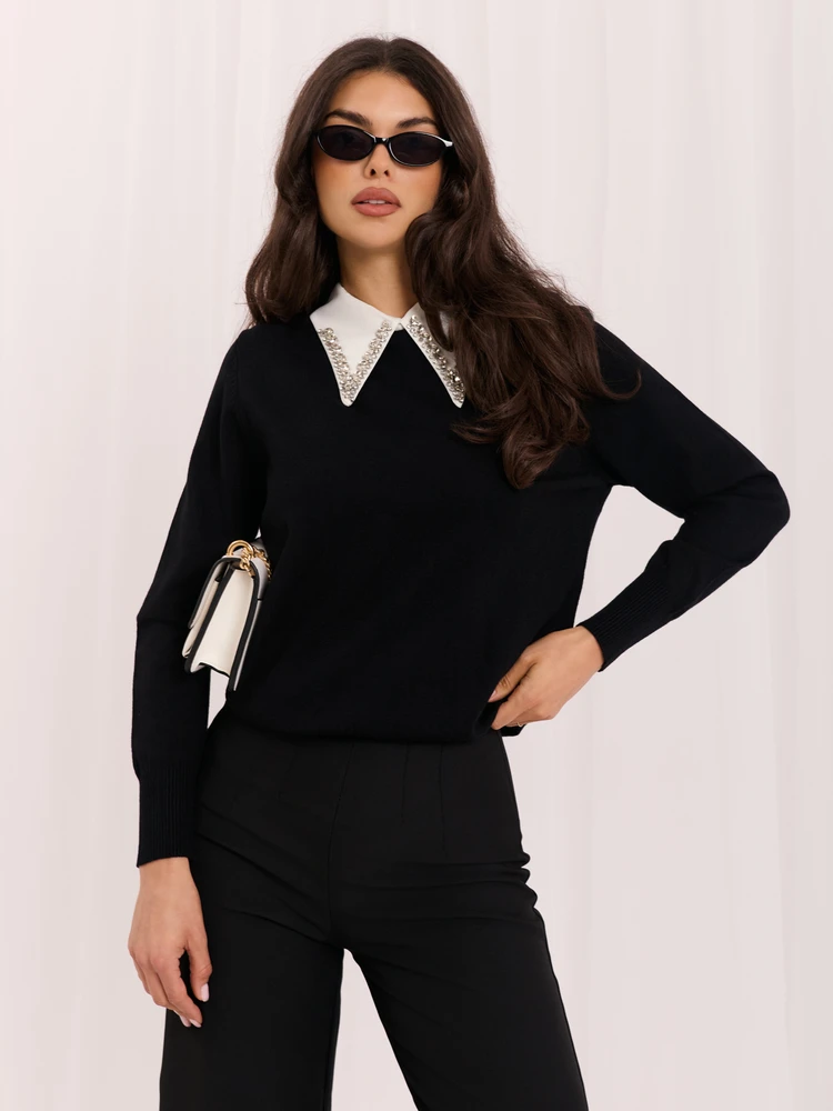 Italy Moda Sweter-IR-SW-57939-2.18-juoda