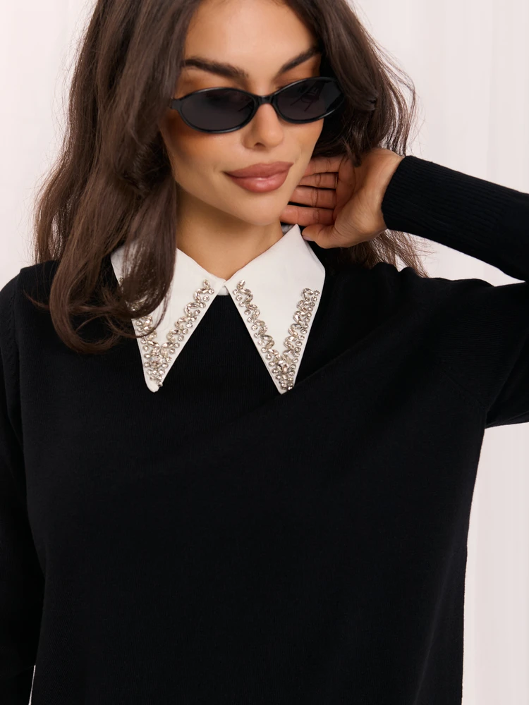 Italy Moda Sweter-IR-SW-57939-2.18-juoda