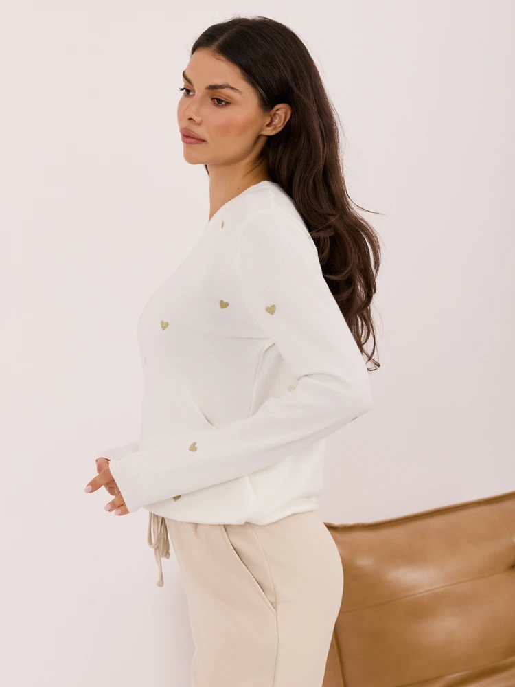 Italy Moda Sweter-IR-SW-57982.28-ecru