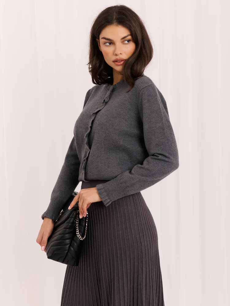 Italy Moda Sweter-IR-SW-A-86581.10-ciemny pilka