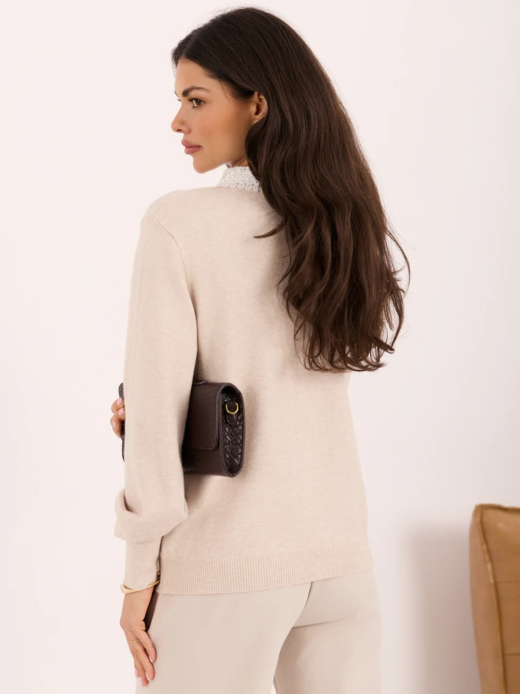 Italy Moda Sweter-IR-SW-A6-9618.29-smėlio spalva