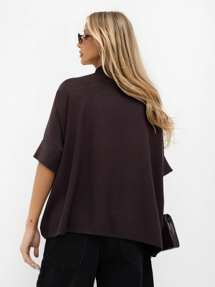 Italy Moda Sweter-IR-SW-BWC6617.75-ciemny ruda