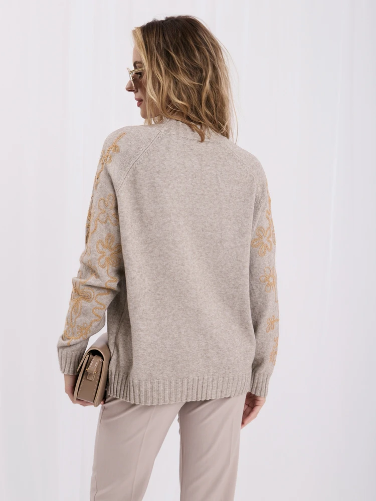 Italy Moda Sweter-IR-SW-C17123.98-smėlio spalva
