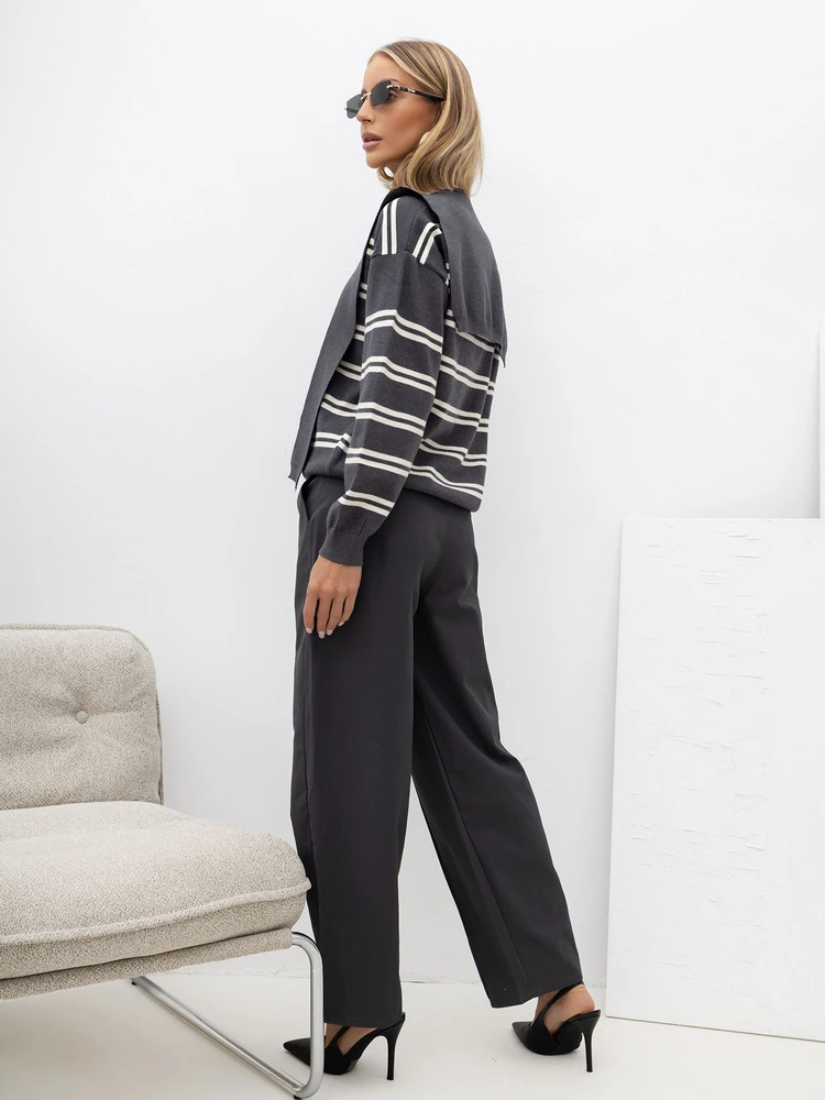 Italy Moda Sweter-IR-SW-G9617.86-grafito