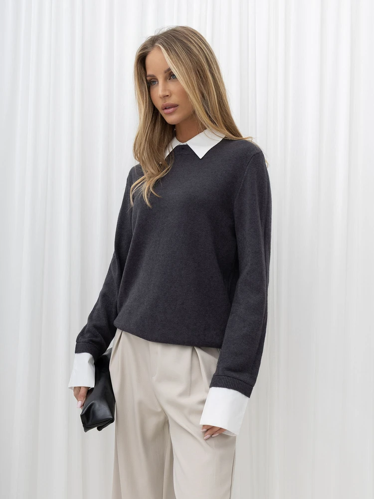 Italy Moda Sweter-IR-SW-G996.02-grafito