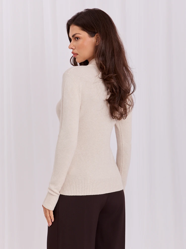 Italy Moda Sweter-IR-SW-JK7879.76-jasny smėlio spalva